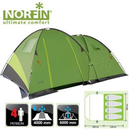 Четырехместная палатка Norfin Pollan 4